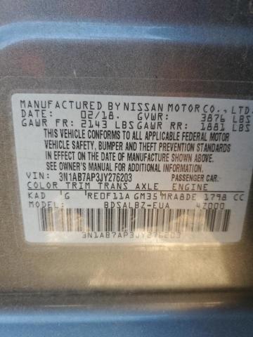 2018 NISSAN SENTRA S - 3N1AB7AP3JY276203