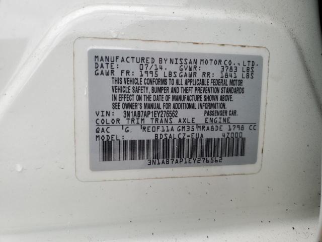 VIN 3N1AB7AP1EY276562 2014 Nissan Sentra, S no.12