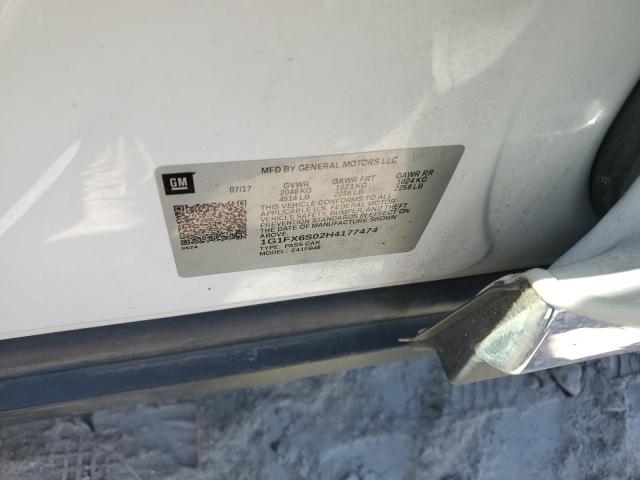 2017 CHEVROLET BOLT EV PR - 1G1FX6S02H4177474