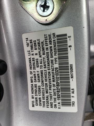 VIN 19XFB2F80FE010329 2015 HONDA CIVIC no.12