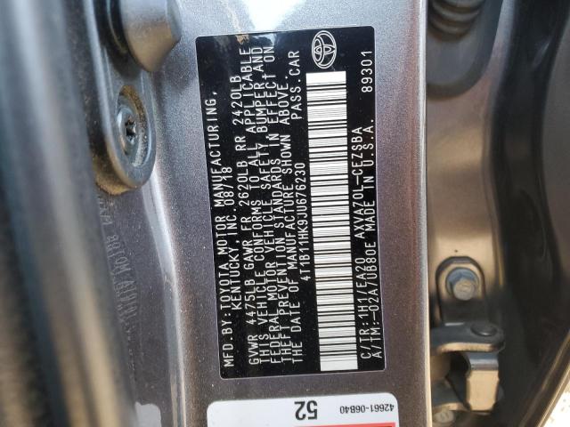 2018 TOYOTA CAMRY L - 4T1B11HK9JU676230