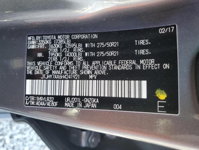 2017 LEXUS LX 570 JTJHY7AX6H4241921