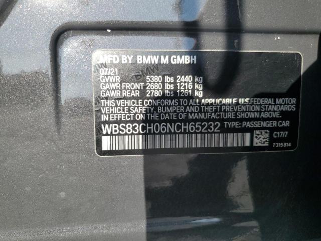 VIN WBS83CH06NCH65232 2022 BMW M5 no.12