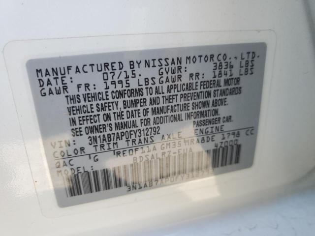 2015 NISSAN SENTRA S - 3N1AB7AP0FY312792