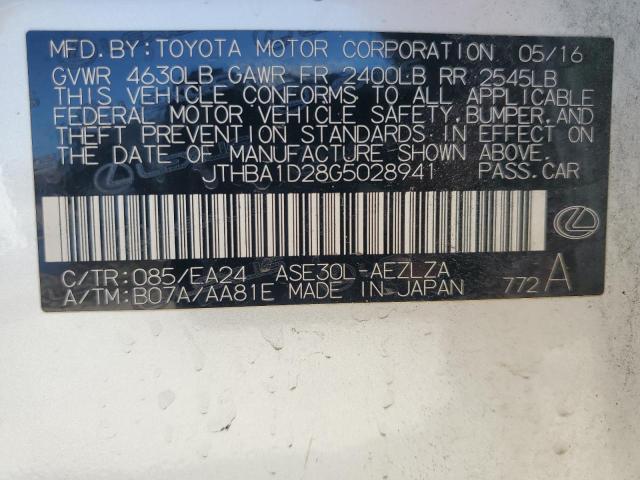 2016 LEXUS IS 200T - JTHBA1D28G5028941