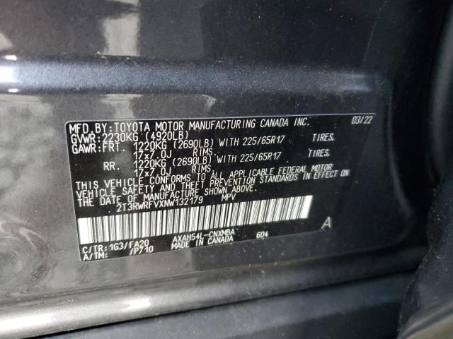 2022 TOYOTA RAV4 XLE - 2T3RWRFVXNW132179