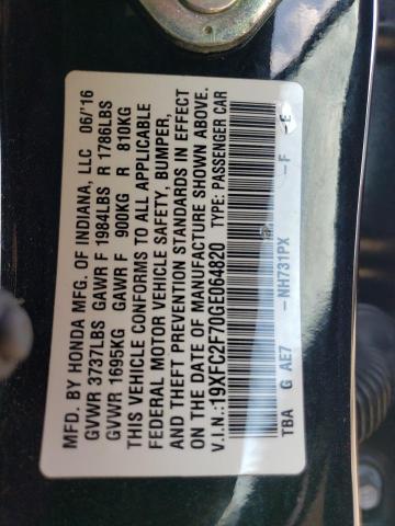 2016 HONDA CIVIC EX - 19XFC2F70GE064820