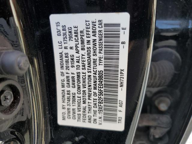 VIN 19XFB2F56FE049805 2015 Honda Civic, LX no.13