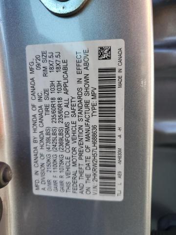 VIN 2HKRW2H57LH688636 2020 Honda CR-V, EX no.12