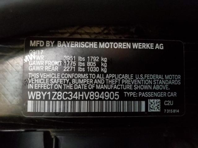 VIN WBY1Z8C34HV894905 2017 BMW I3, Rex no.12