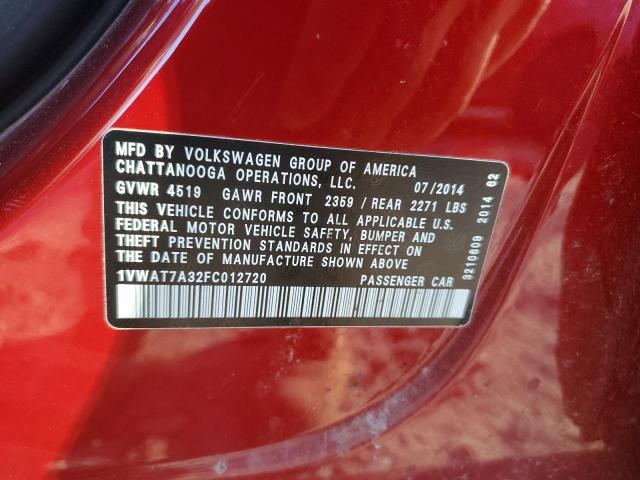 2015 VOLKSWAGEN PASSAT S - 1VWAT7A32FC012720