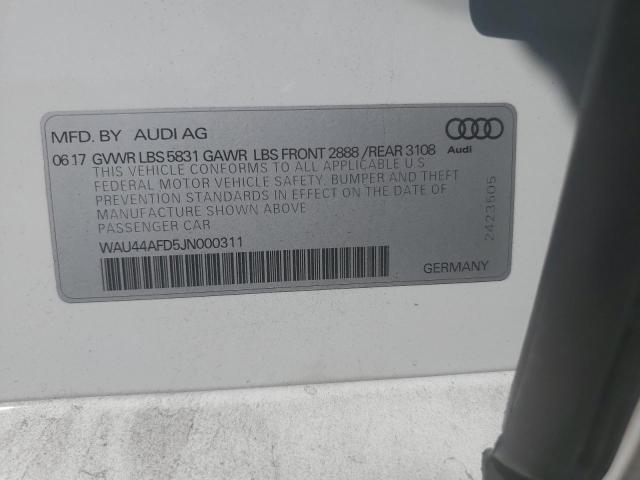 2018 AUDI A8 L QUATT - WAU44AFD5JN000311
