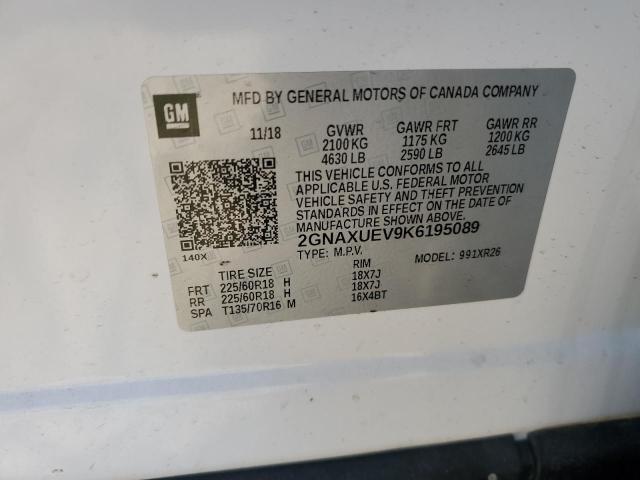 VIN 2GNAXUEV9K6195089 2019 Chevrolet Equinox, LT no.14