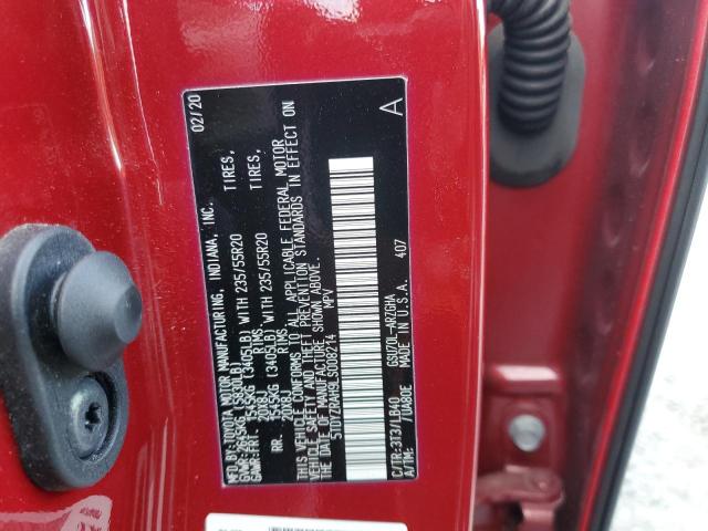 2020 TOYOTA HIGHLANDER - 5TDYZRAH9LS008214