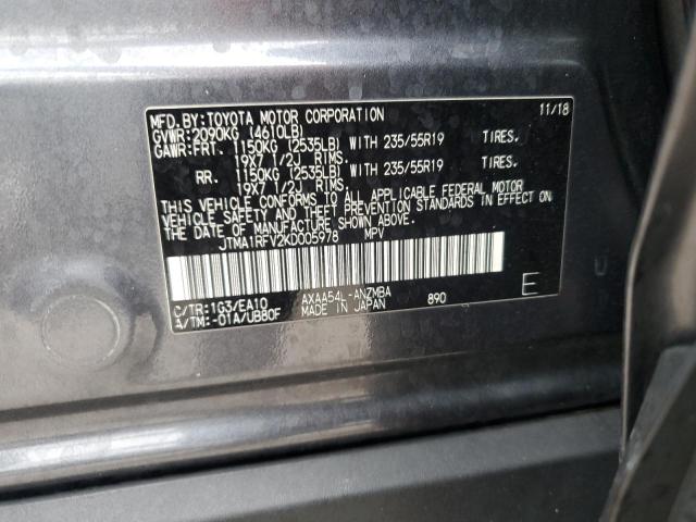 2019 TOYOTA RAV4 XLE P - JTMA1RFV2KD005978