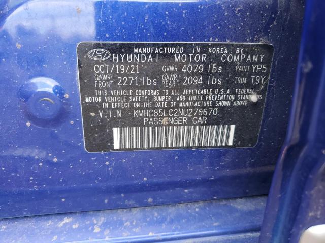 2022 HYUNDAI IONIQ SEL - KMHC85LC2NU276670