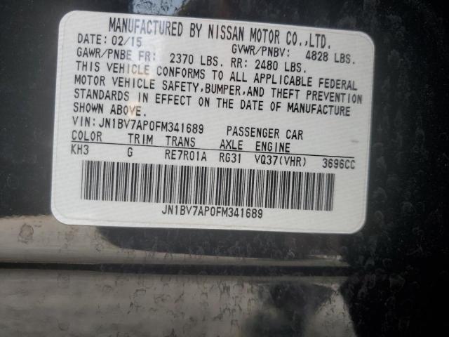 2015 INFINITI Q50 BASE - JN1BV7AP0FM341689