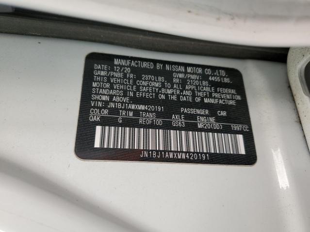 2021 NISSAN ROGUE SPOR - JN1BJ1AWXMW420191