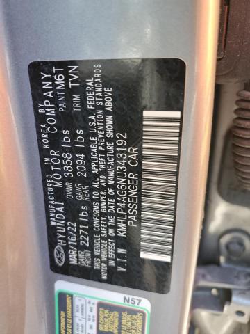 2022 HYUNDAI ELANTRA LI - KMHLP4AG6NU343192