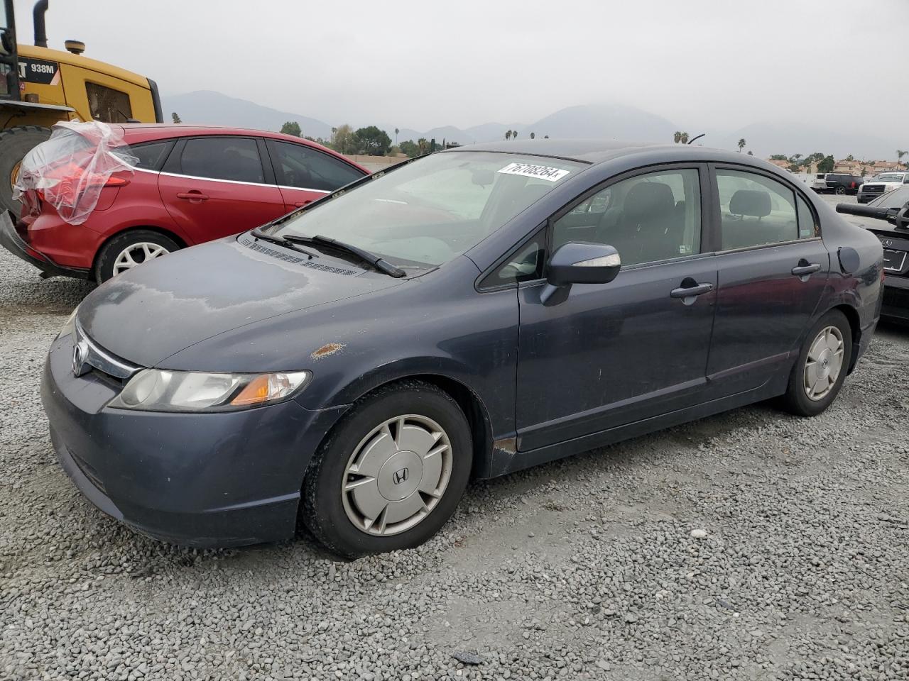 HONDA CIVIC HYBR 2007 blue  hybrid engine JHMFA36217S004668 photo #1