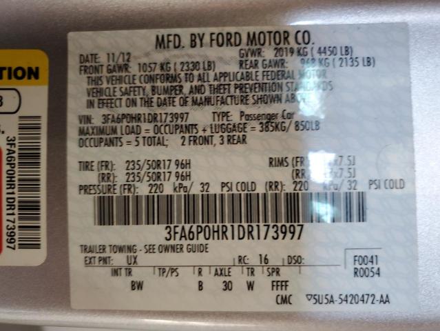 VIN 3FA6P0HR1DR173997 2013 Ford Fusion, SE no.12