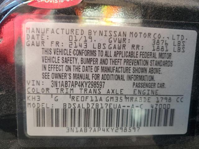 2019 NISSAN SENTRA S - 3N1AB7AP4KY298597