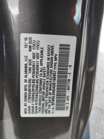 VIN 5FNRL5H64GB166957 2016 Honda Odyssey, Exl no.14