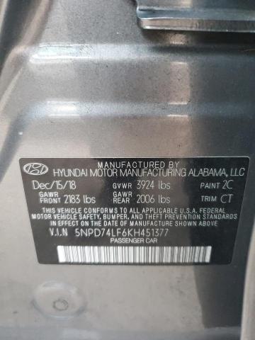 2019 HYUNDAI ELANTRA SE - 5NPD74LF6KH451377