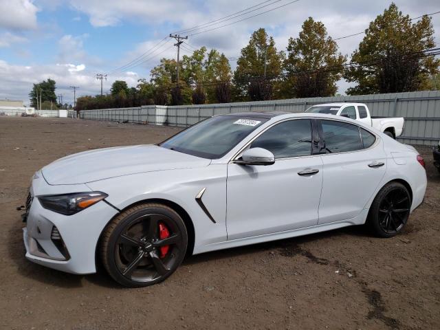 GENESIS G70 PRESTI 2019 white  gas KMTG34LE8KU037427 photo #1