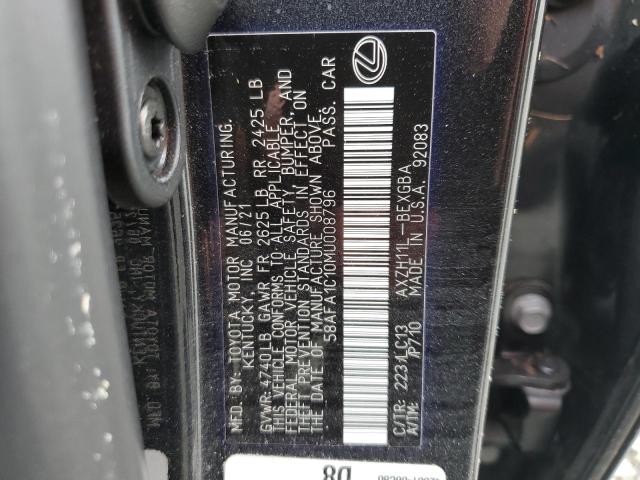 2021 LEXUS ES 300H UL 58AFA1C10MU008796