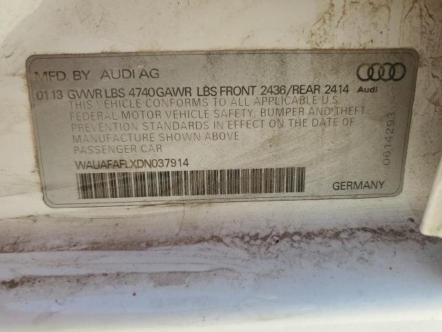 VIN WAUAFAFLXDN037914 2013 Audi A4, Premium no.12