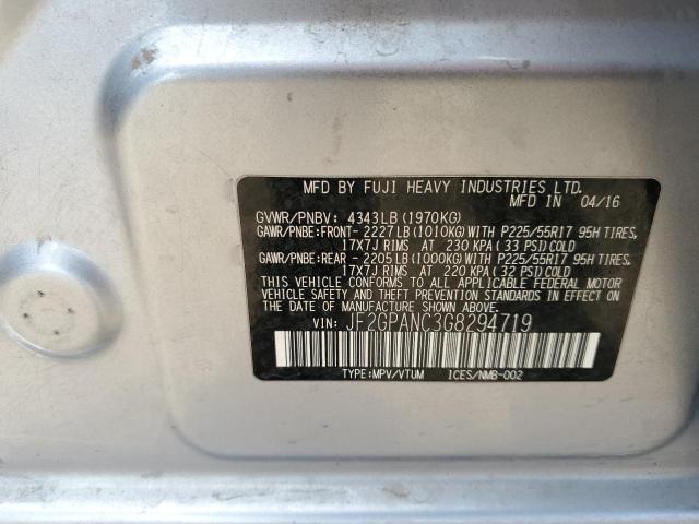 2016 SUBARU CROSSTREK - JF2GPANC3G8294719