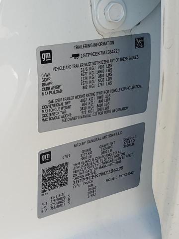 2021 GMC SIERRA K15 - 1GTP9CEK7MZ384229