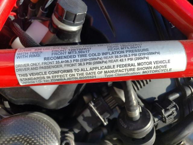 2020 DUCATI HYPERMOTAR ZDMBAJDT0LB005521