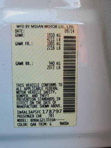 2015 NISSAN ALTIMA 2.5 - 1N4AL3AP5FC178797