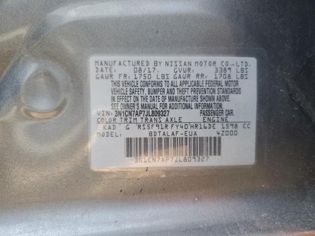 2018 NISSAN VERSA S - 3N1CN7AP7JL809327