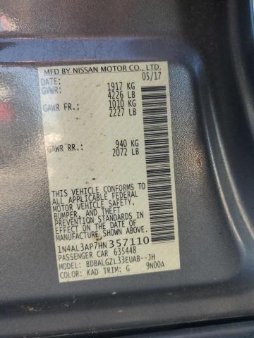 2017 NISSAN ALTIMA 2.5 - 1N4AL3AP7HN357110
