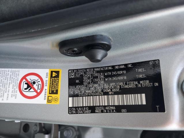 2017 TOYOTA HIGHLANDER - 5TDJZRFH7HS448529
