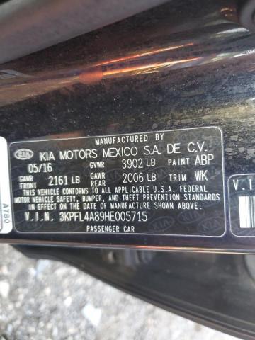 2017 KIA FORTE EX - 3KPFL4A89HE005715