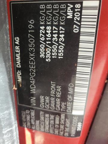 2019 MERCEDES-BENZ METRIS - WD4PG2EEXK3507196