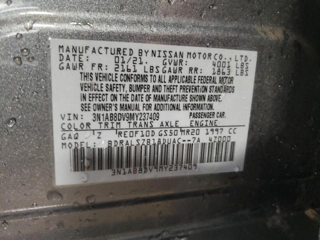 2021 NISSAN SENTRA SR - 3N1AB8DV9MY237409