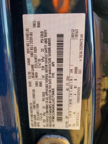 2020 FORD ESCAPE SE - 1FMCU9G6XLUC73665