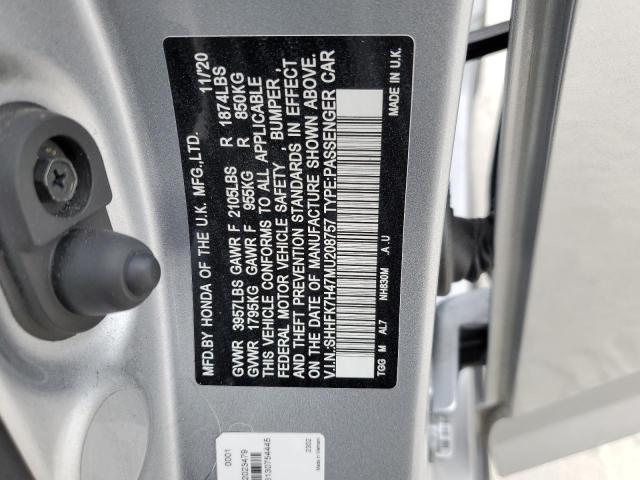2021 HONDA CIVIC SPOR - SHHFK7H47MU208757