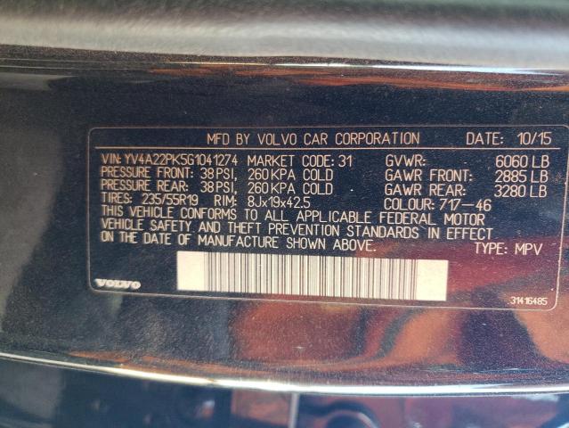 2016 VOLVO XC90 T6 - YV4A22PK5G1041274