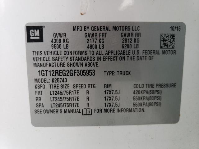 2016 GMC SIERRA K25 1GT12REG2GF305953