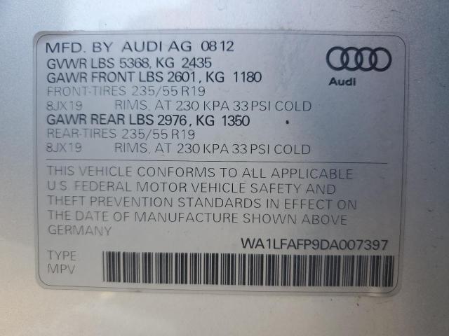 VIN WA1LFAFP9DA007397 2013 AUDI Q5 no.13