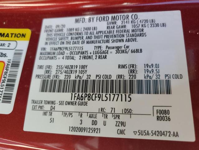 2020 FORD MUSTANG GT - 1FA6P8CF9L5177115
