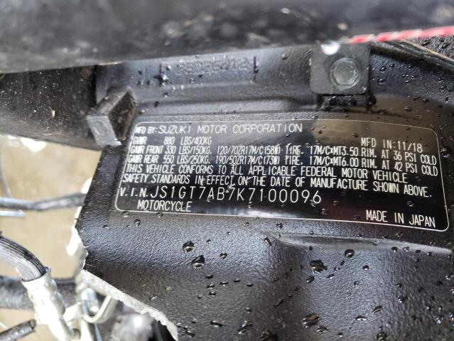 2019 SUZUKI GSX-S1000 - JS1GT7AB7K7100096