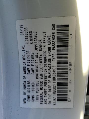 2017 HONDA ACCORD SPO - 1HGCR2F10HA028936