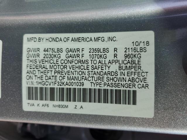 2019 HONDA ACCORD SPO - 1HGCV1F32KA001039